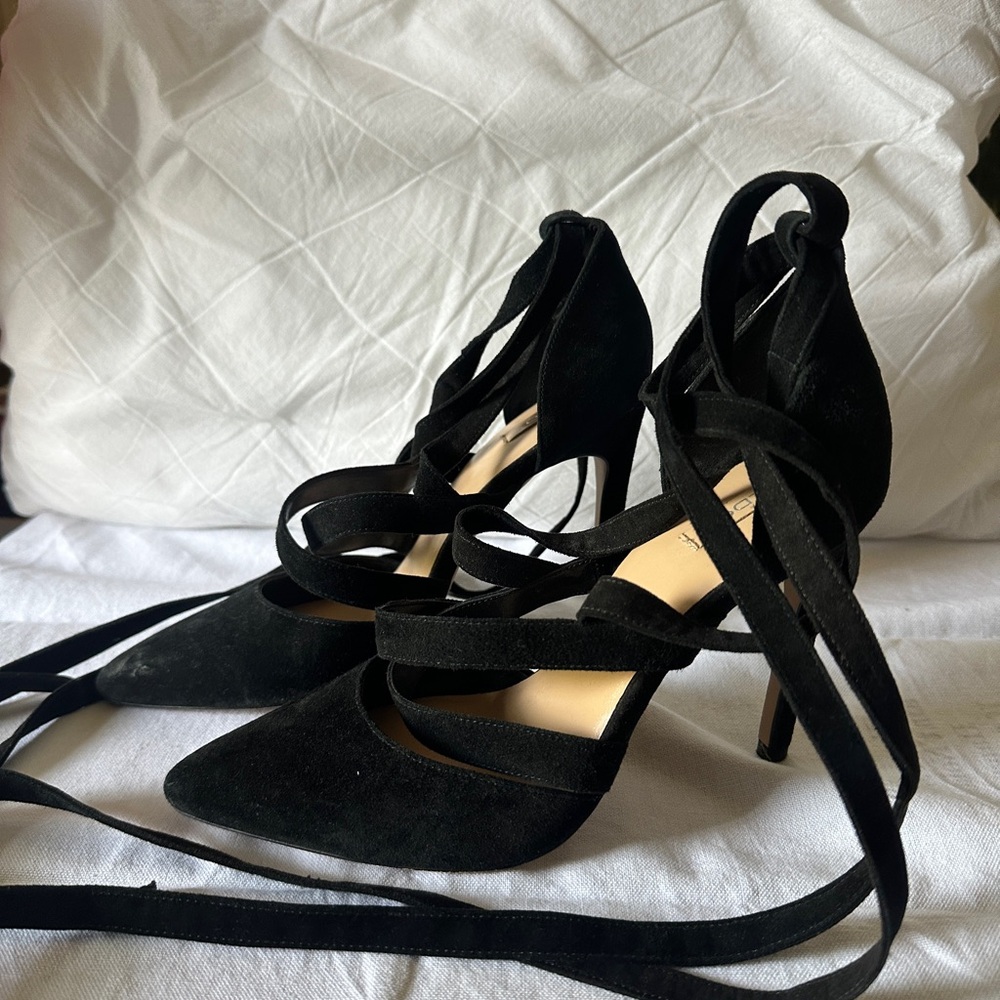 Elegant Black Strappy High Heels